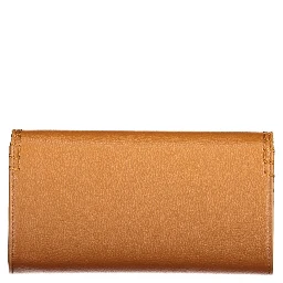 Brown Polyurethane Women's Wallet