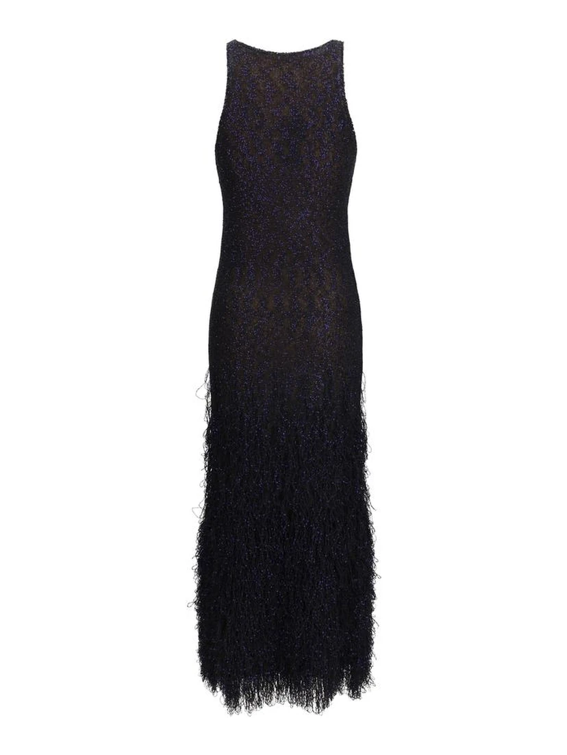 Blue Polyamide Cocktail Dress