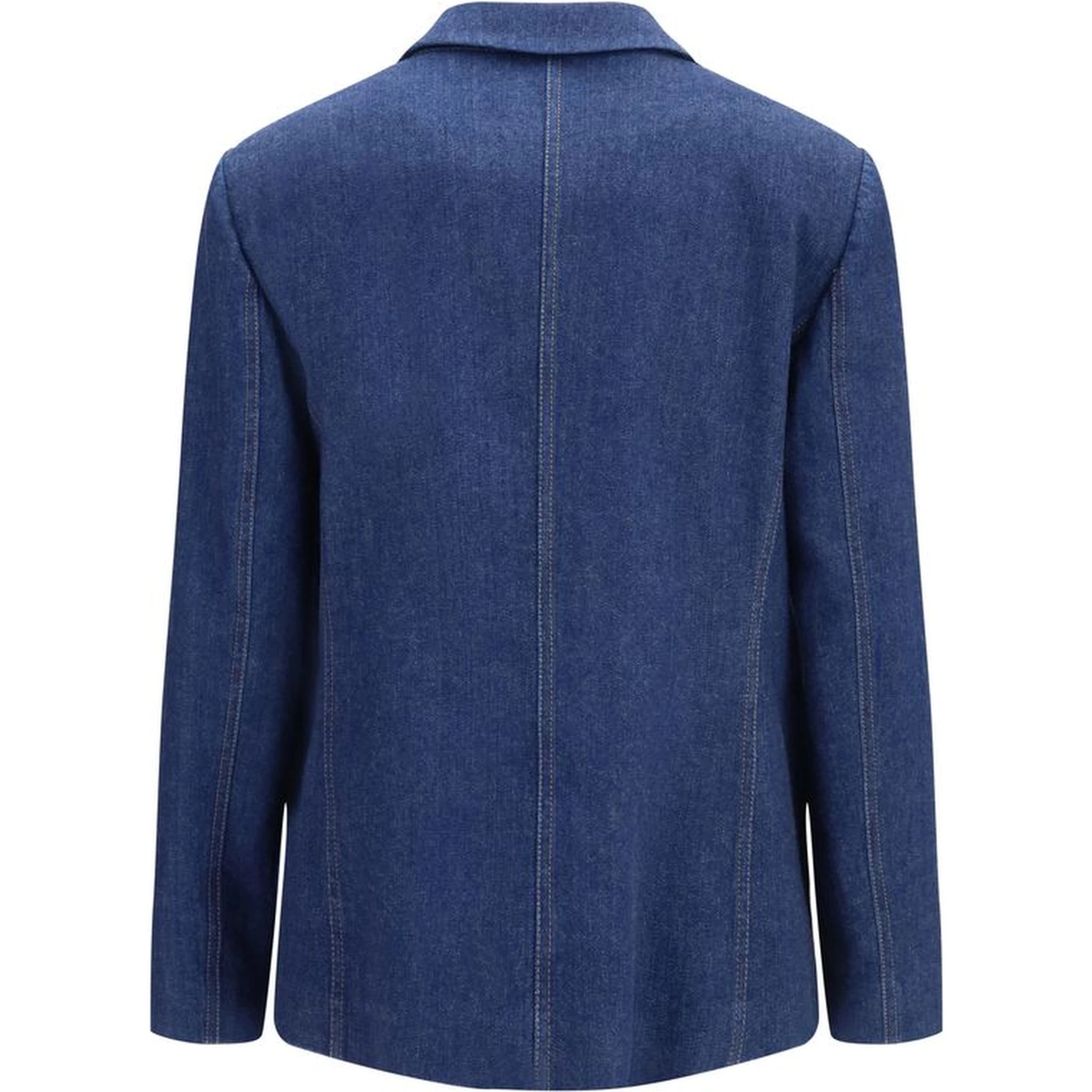 Blue Elastane Denim Jacket