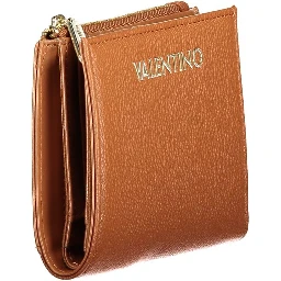 Brown Polyurethane Womens Wallet