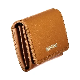 Brown Polyurethane Women's Wallet