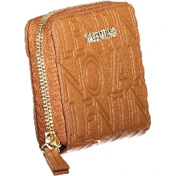 Brown Polyurethane Women's Wallet