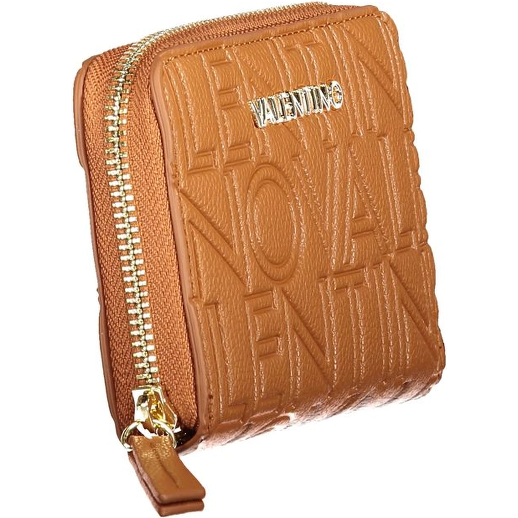 Brown Polyurethane Women's Wallet