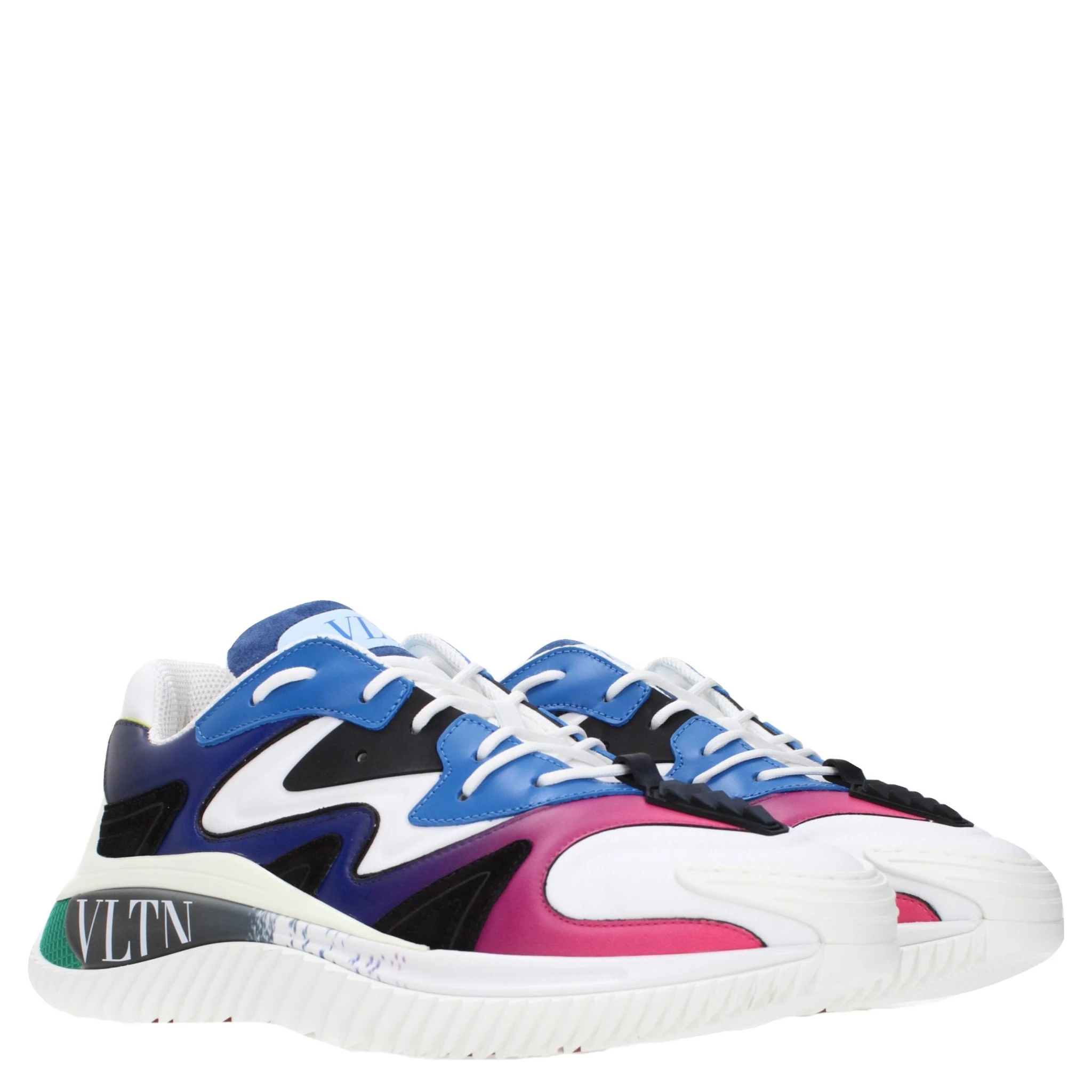 Multicolor Leather Athletic Sneakers