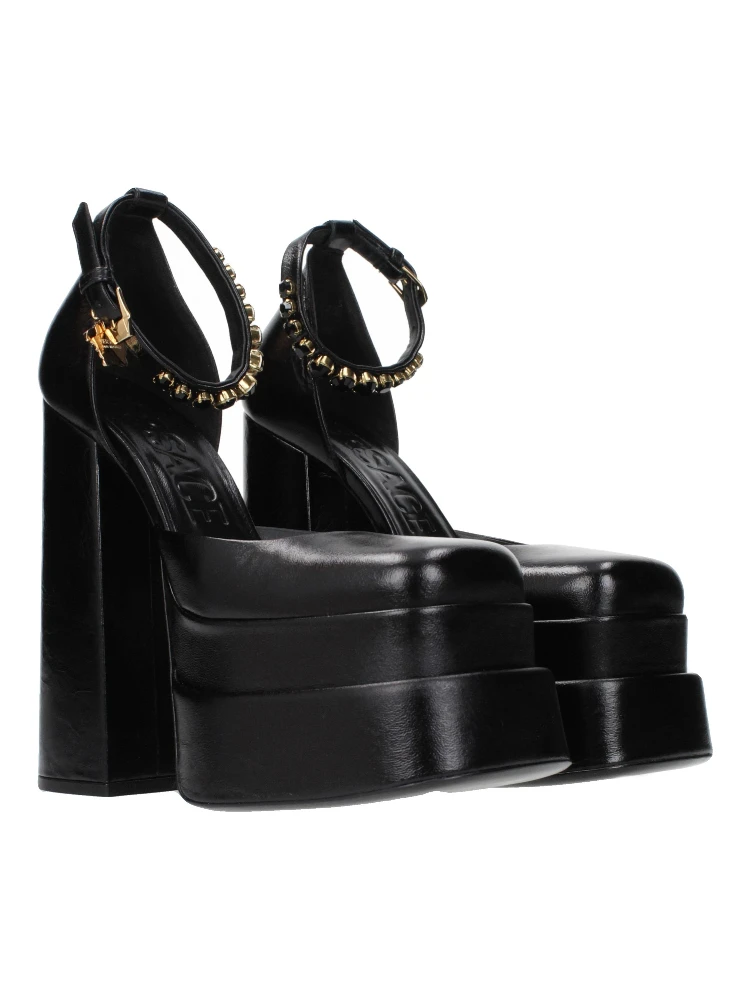 Black Leather Platform Pumps alternative