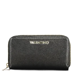 Black Polyurethane Women's Wallet