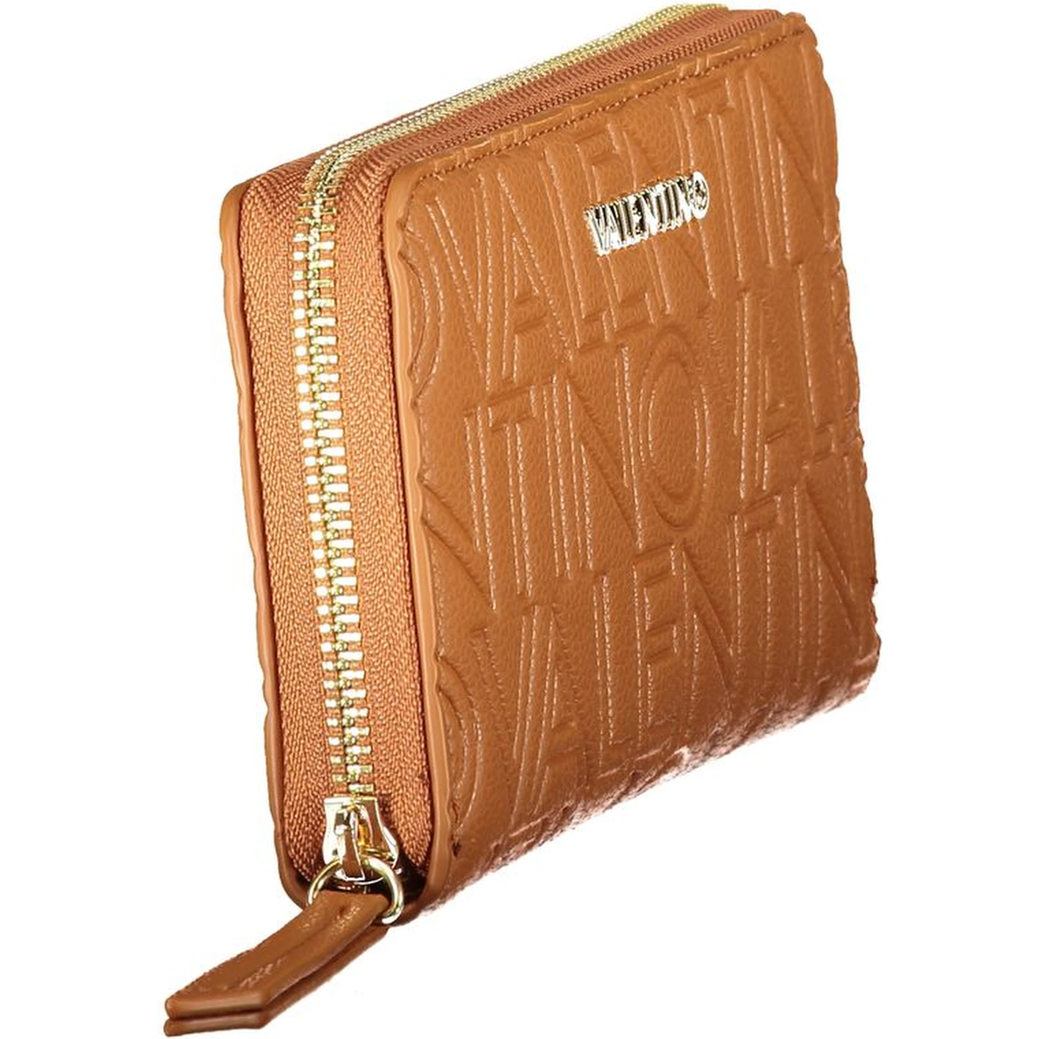 Brown Polyurethane Women's Wallet