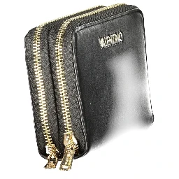 Black Polyurethane Women's Wallet
