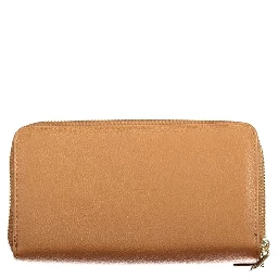 Brown Polyurethane Womens Wallet