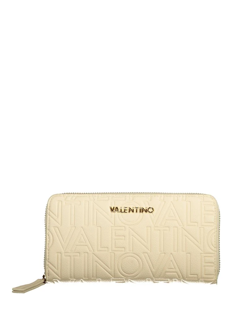 Beige Polyurethane Women Wallet