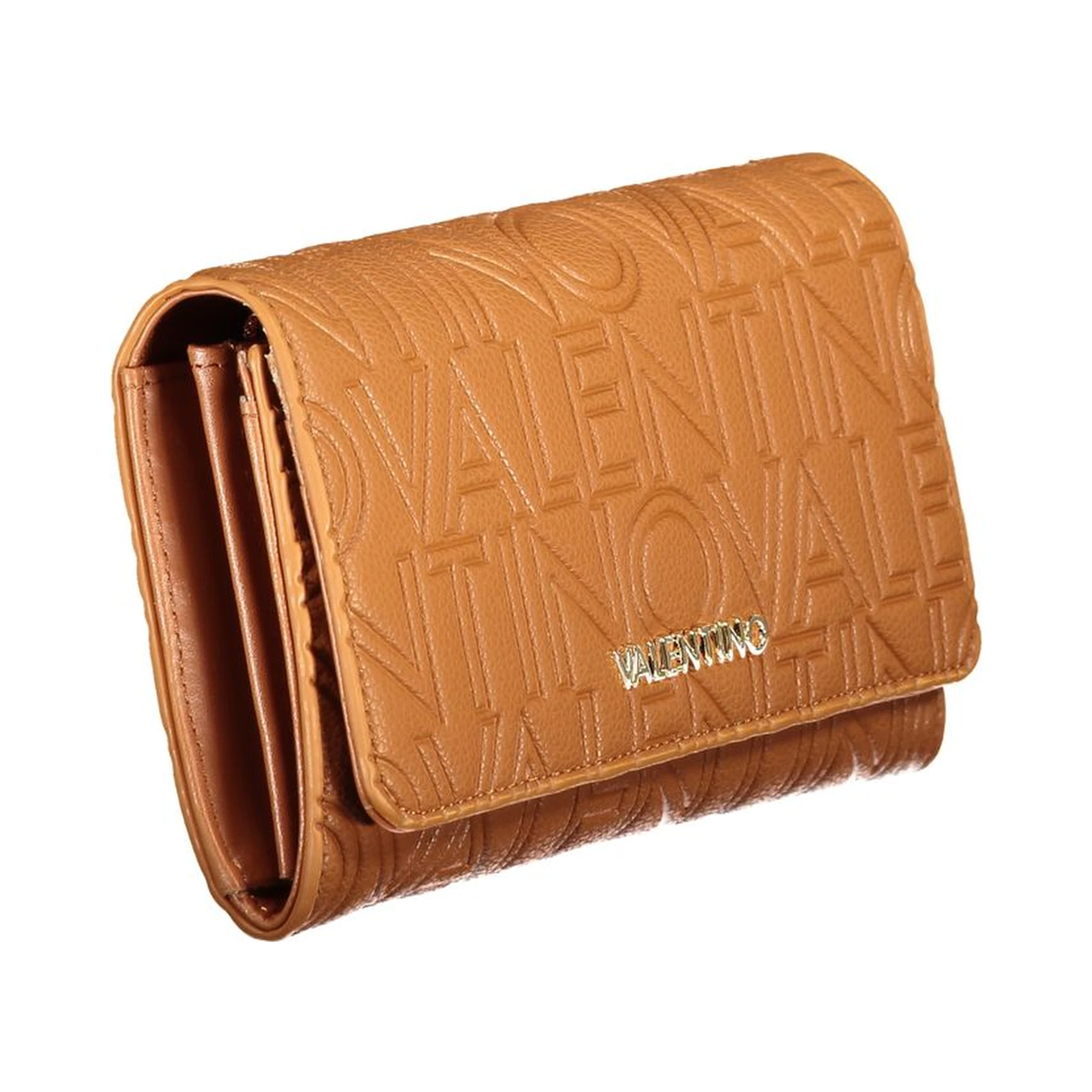 Brown Polyurethane Women's Wallet