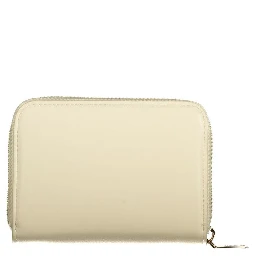 Beige Polyurethane Womens Wallet
