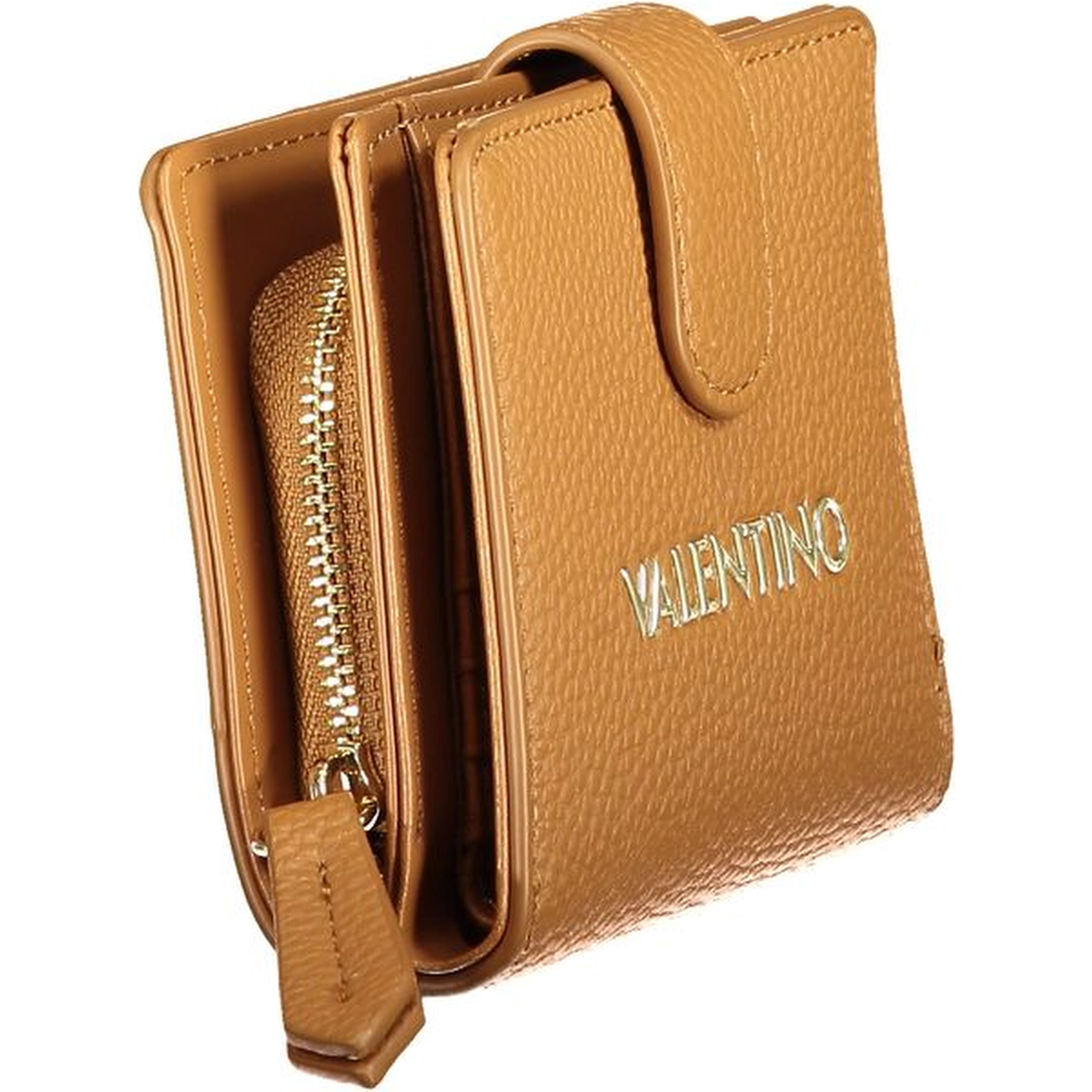 Brown Polyurethane Women Wallet