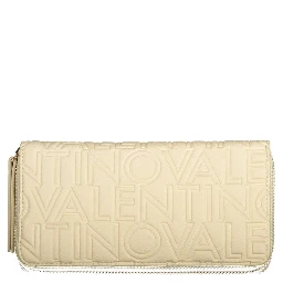 Beige Polyurethane Women Wallet