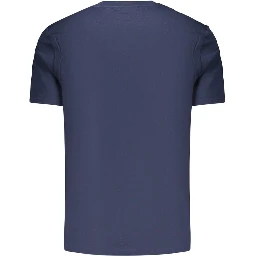 Blue Cotton Men's T-Shirt