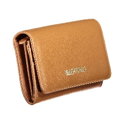 Brown Polyurethane Women's Wallet