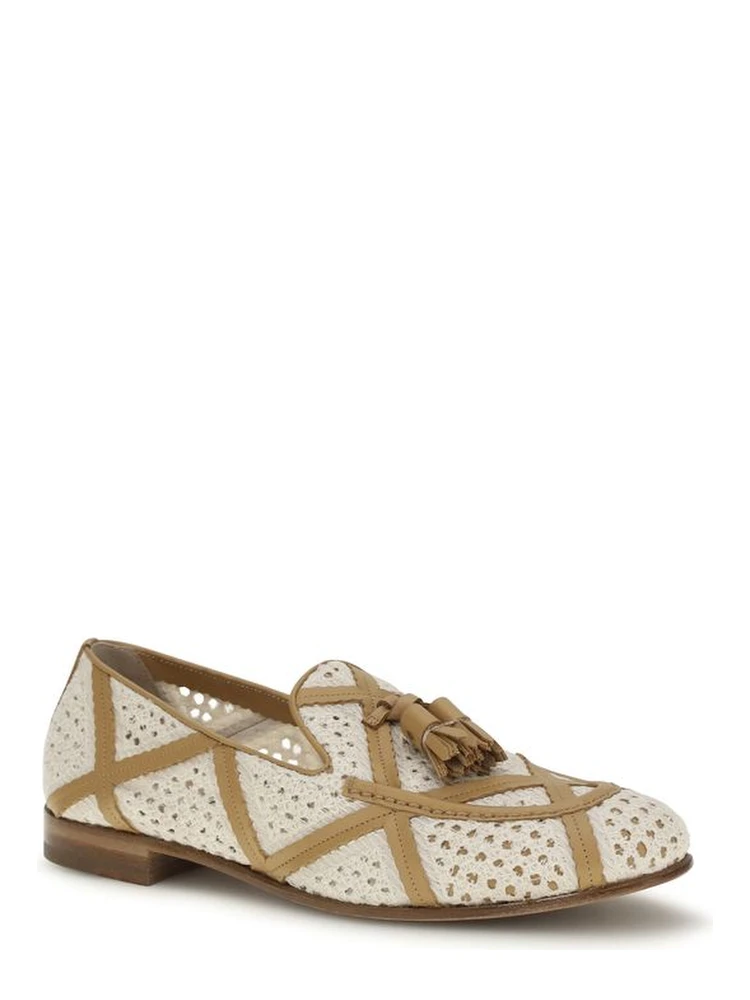 Beige Linen Slip-On Loafers alternative