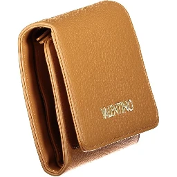 Brown Polyurethane Women's Wallet