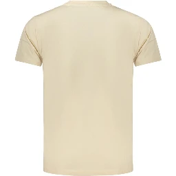 Beige Cotton Mens T-Shirt