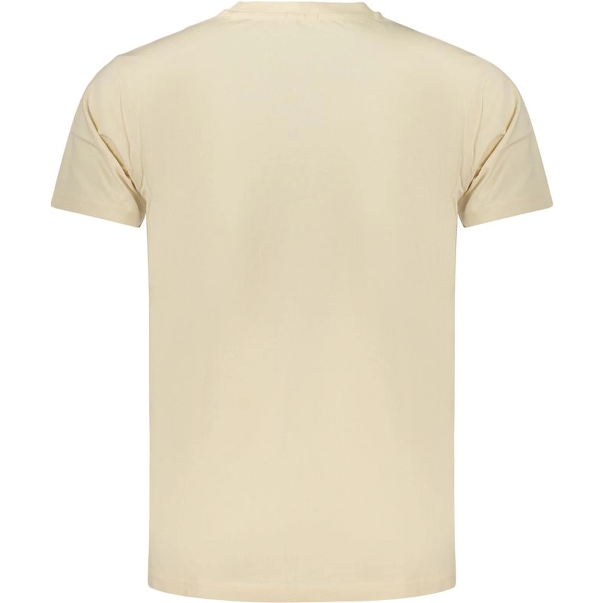 Beige Cotton Mens T-Shirt