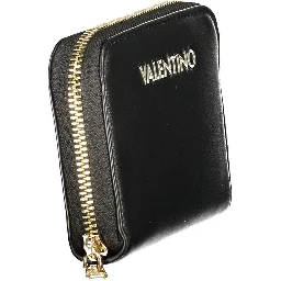 Black Polyurethane Women's Wallet