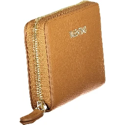 Brown Polyurethane Women's Wallet