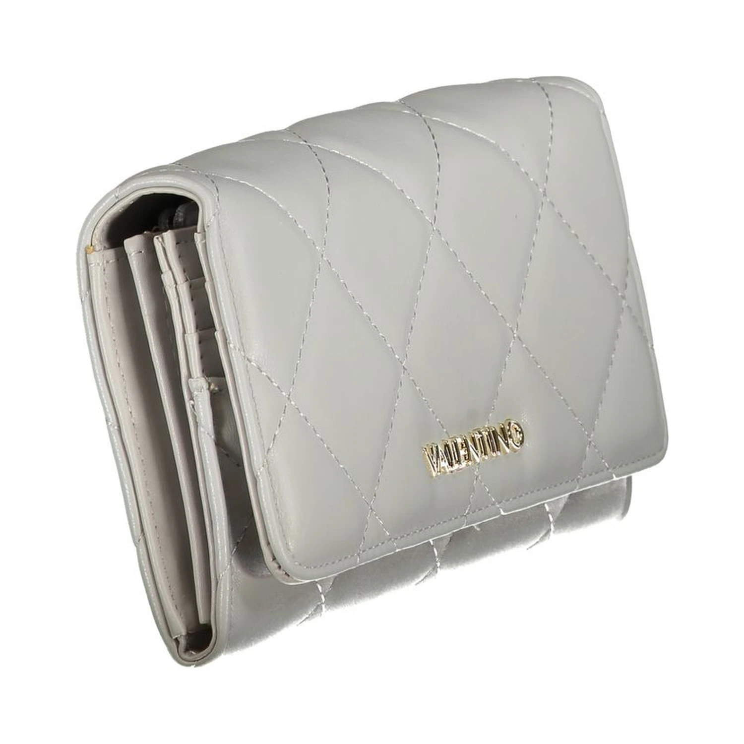 Gray Polyurethane Women's Wallet