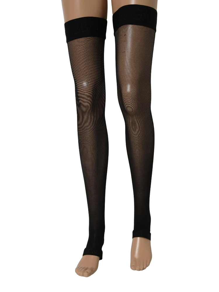 Black Sheer Nylon Thigh High Stockings Socks alternative