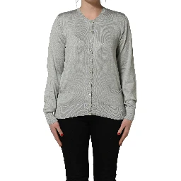 Green ButtonDown LongSleeve Cardigan Sweater