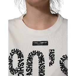 White Cotton Graphic Sleeveless Tank Top