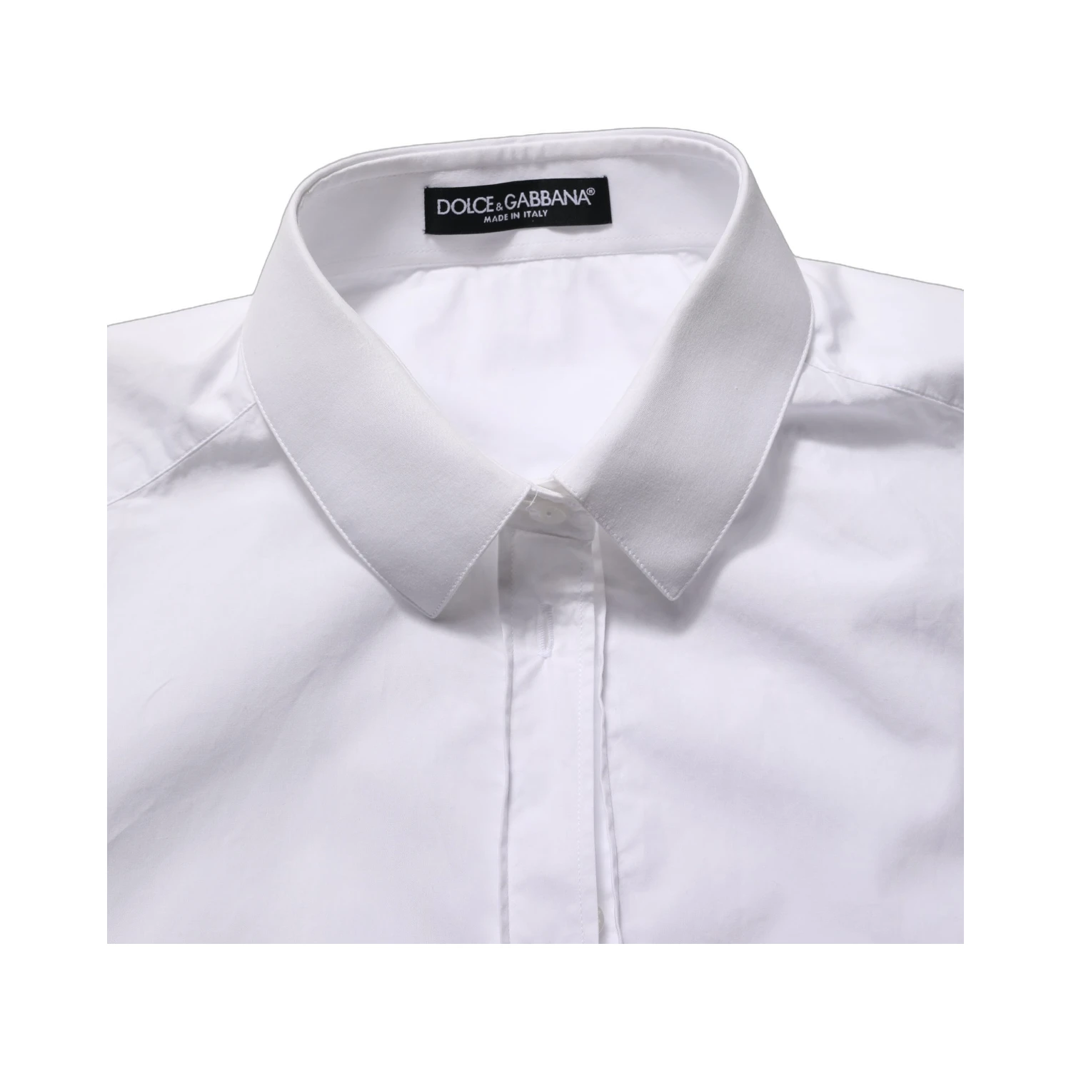 White Cotton Long Sleeve Button-Up Shirt Top