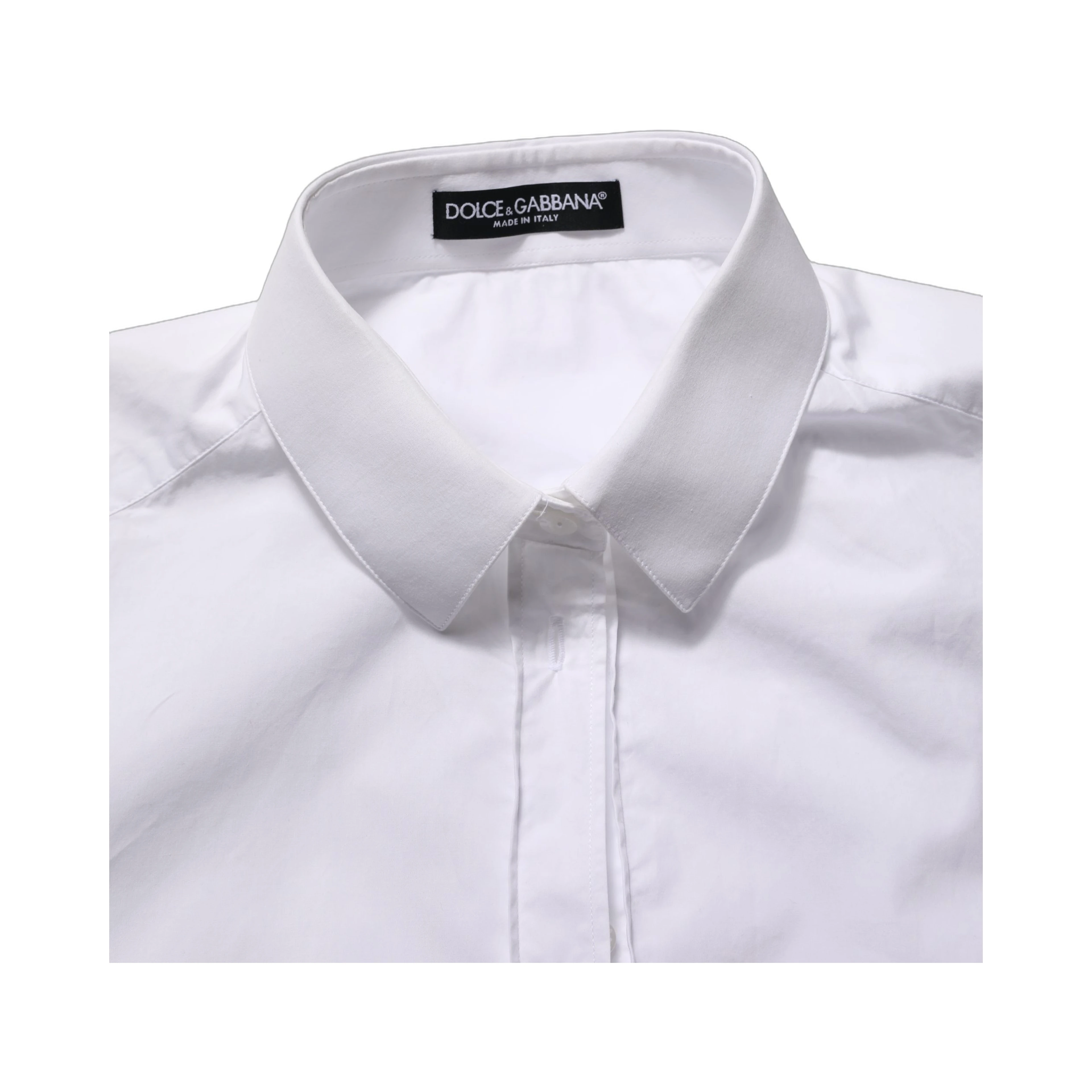 White Cotton Long Sleeve Button-Up Shirt Top