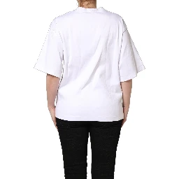 White I'm A Super Model Fan Print Jersey T-shirt
