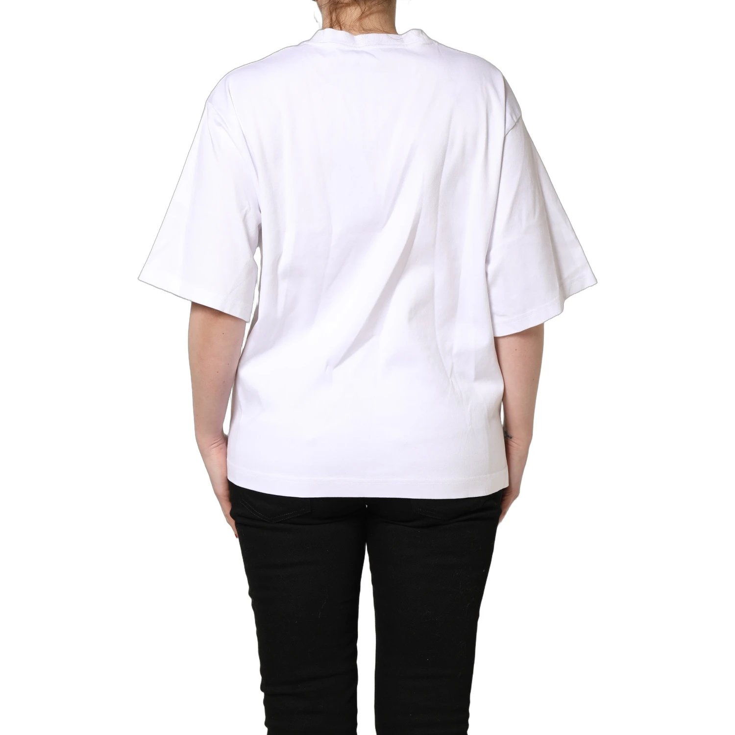 White I'm A Super Model Fan Print Jersey T-shirt