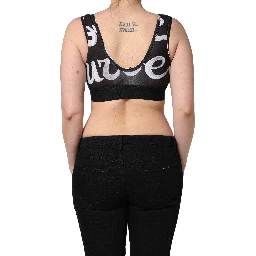 Black DG Love Yourself Sports Bra Cropped Top