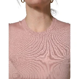 Pink Sleeveless Cashmere Knitted Tank Top