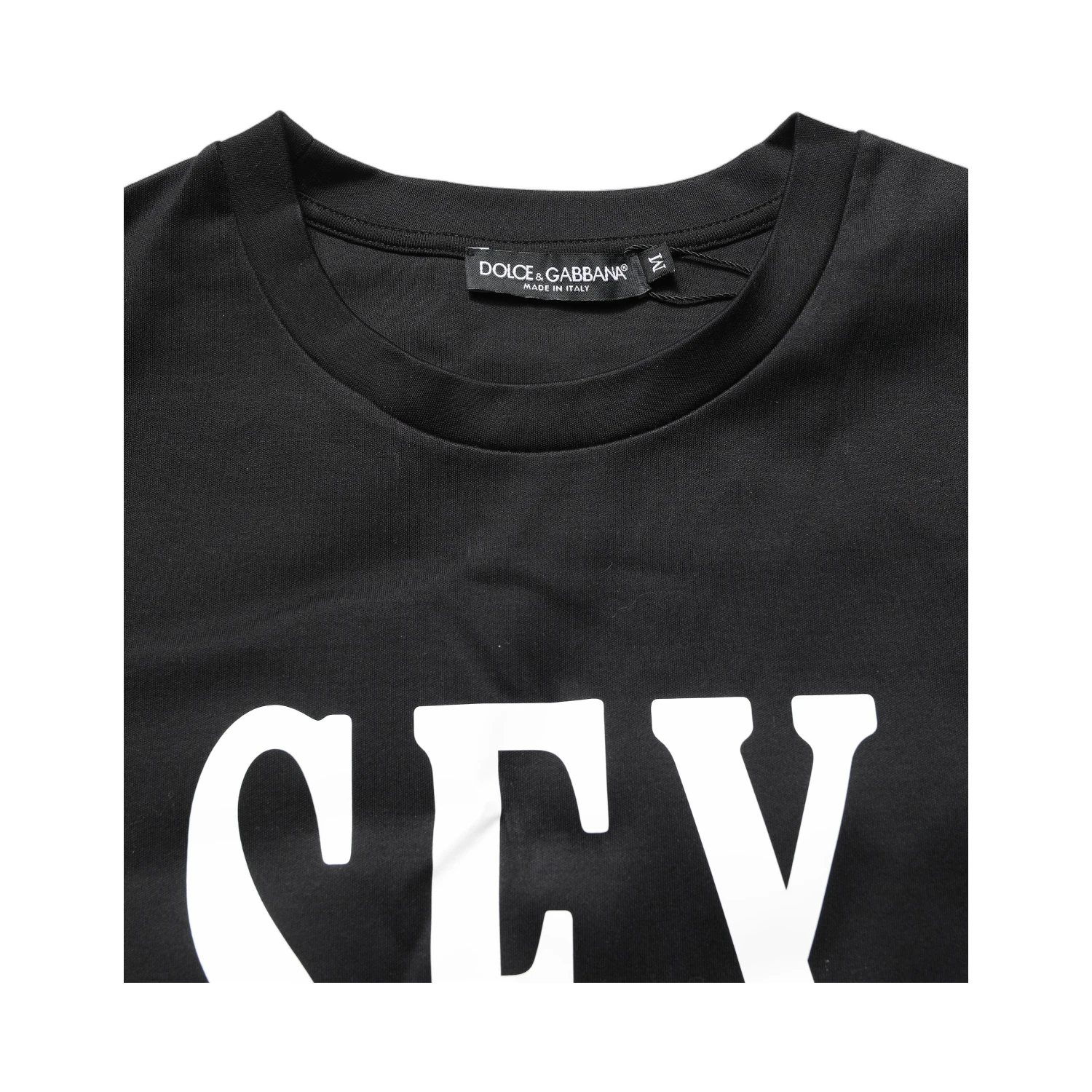 Black Jersey Graphic Short Sleeve Crew Neck T-shirt