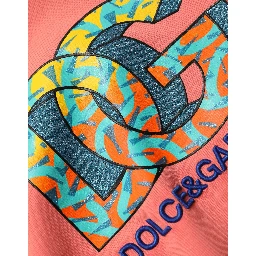 Pink Graphic Crew Neck Cropped Sweatshirt Sweater