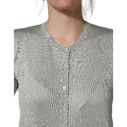 Green ButtonDown LongSleeve Cardigan Sweater