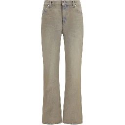 Bicolor Cotton Bootcut Jeans