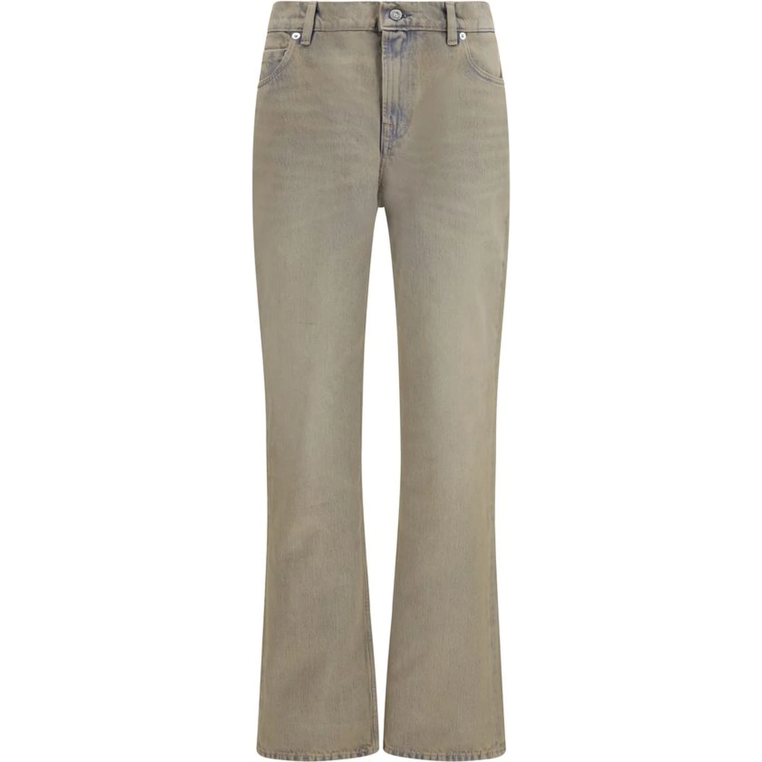 Bicolor Cotton Bootcut Jeans