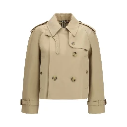 Beige Cotton Trench Coat