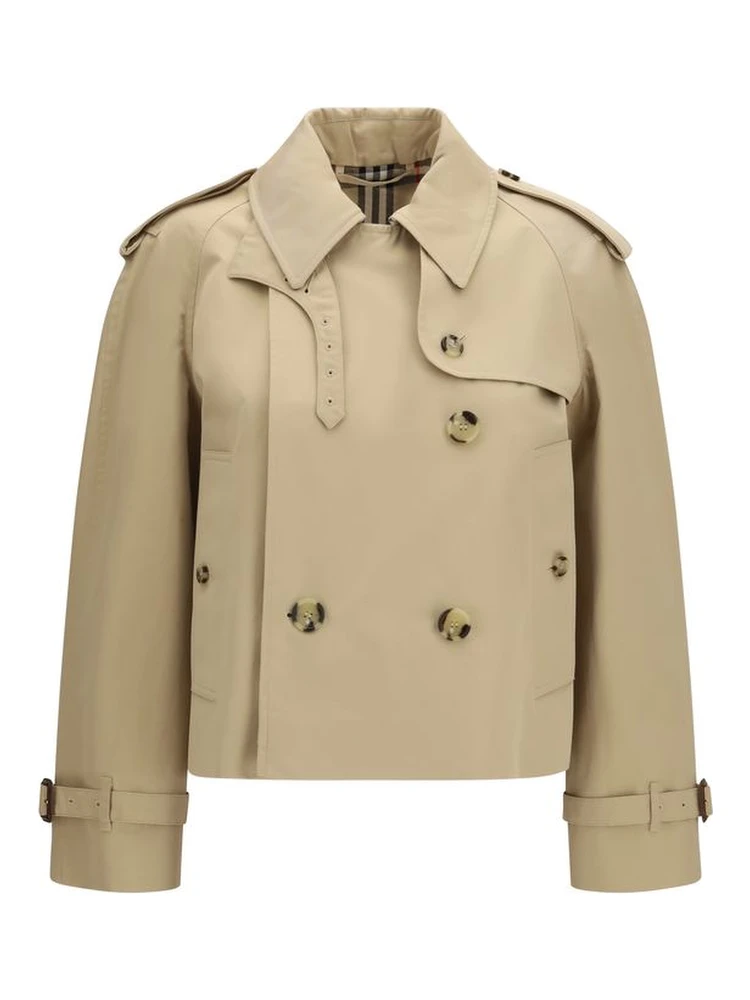 Beige Cotton Trench Coat