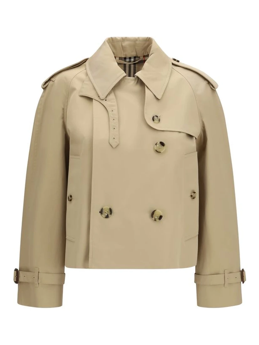 Beige Cotton Trench Coat