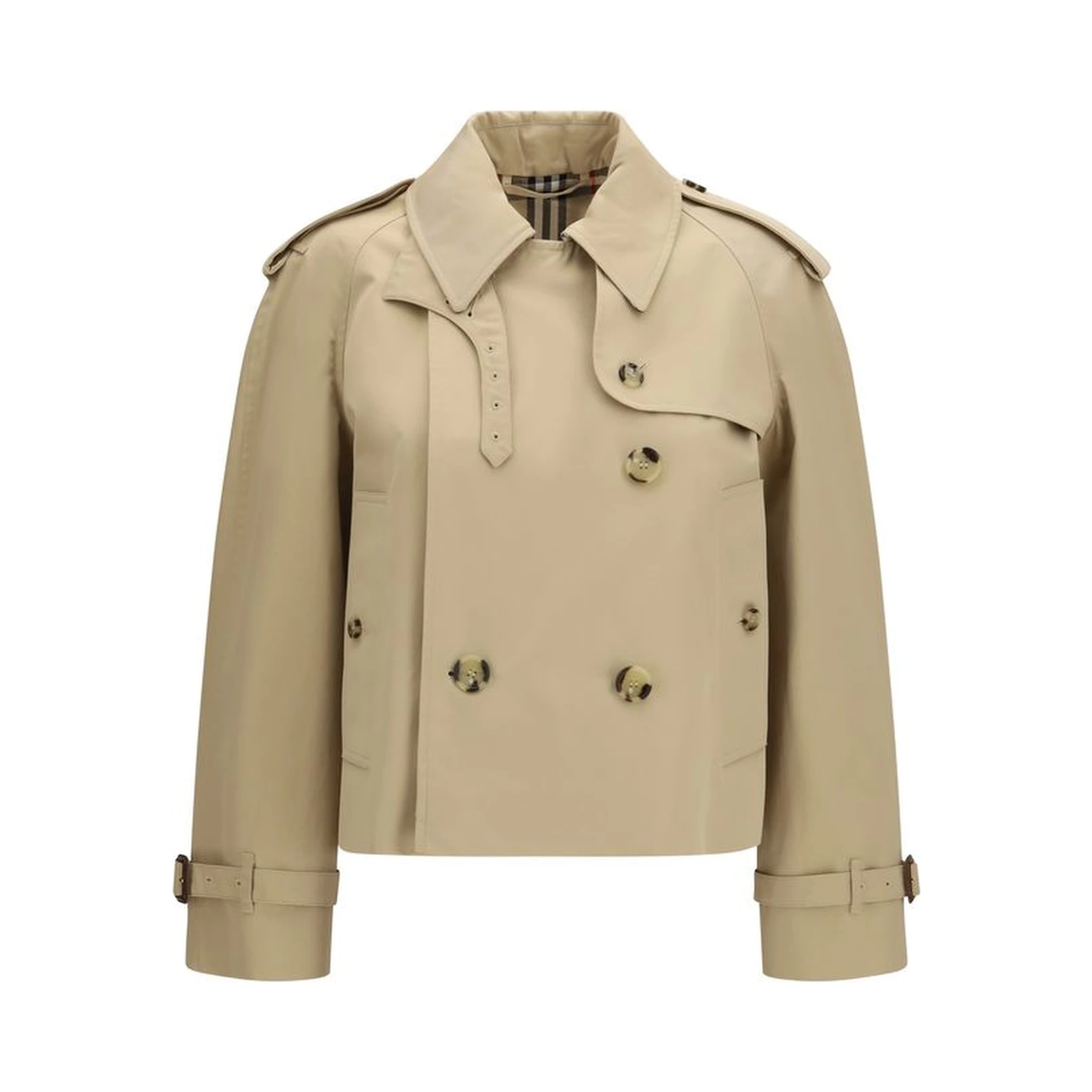 Beige Cotton Trench Coat