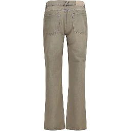 Bicolor Cotton Bootcut Jeans