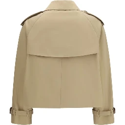 Beige Cotton Trench Coat