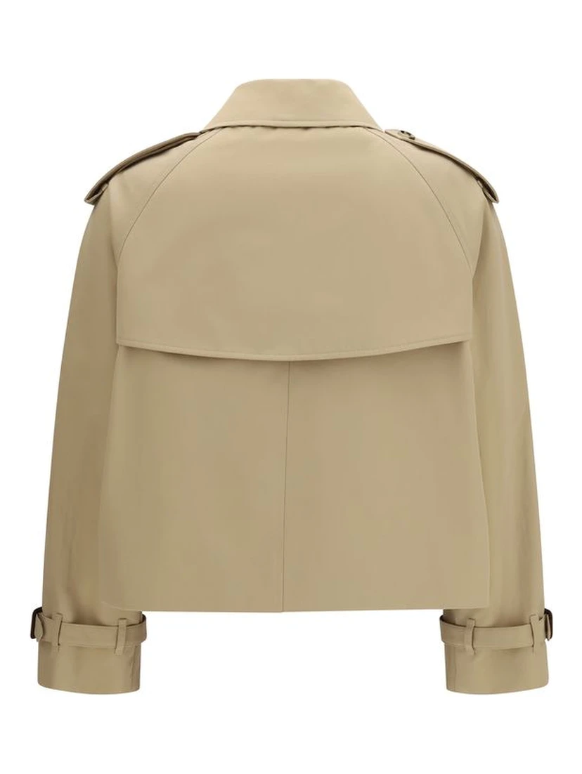 Beige Cotton Trench Coat