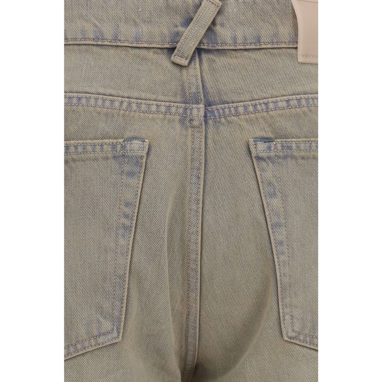 Bicolor Cotton Bootcut Jeans