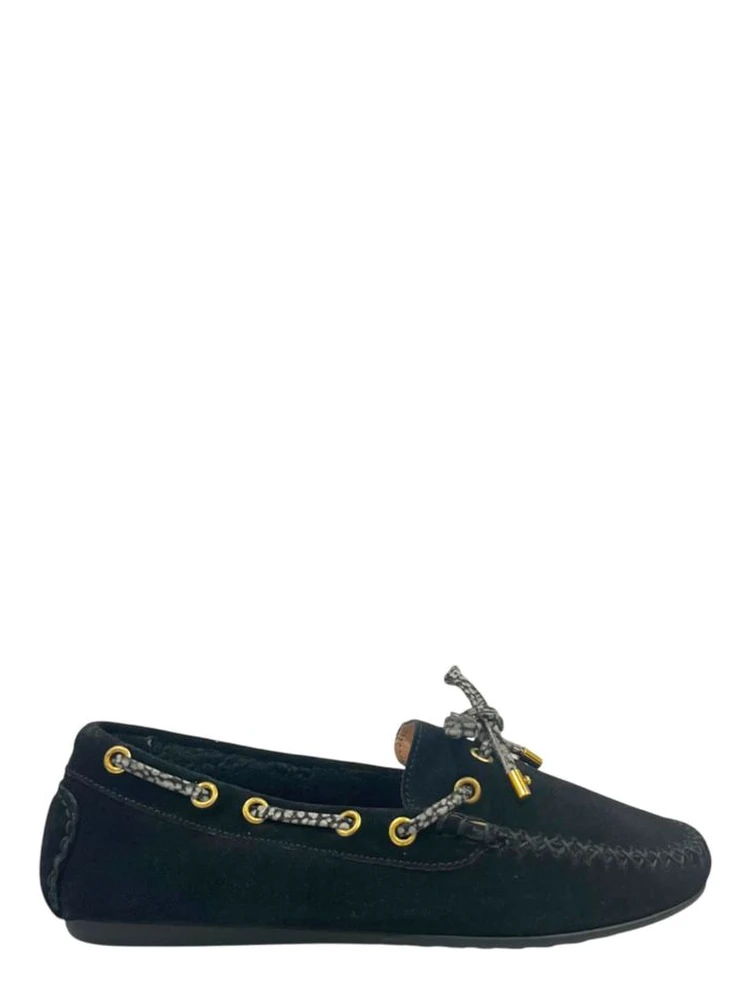 Black Rubber Women Loafer